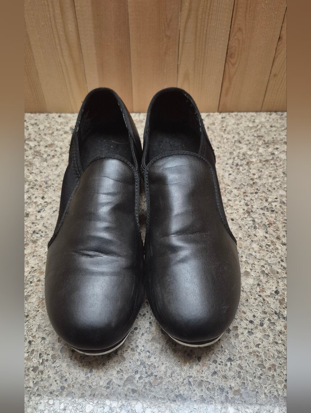 Weissman Black Slip On Tap Shoes Style W1500 Women's Size 8.5M Dance Shoes